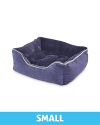 Small Plush Pet Bed - Navy