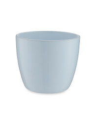 Small Shiny Ceramic Pots 15cm - White