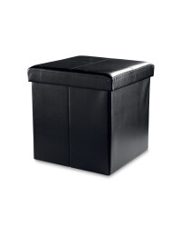 Small Storage Pouffe - Black