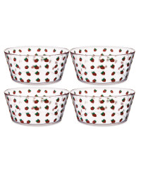 Small Strawberry Bowls 4-Pack