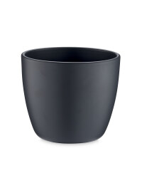 Small Tarnished Ceramic Pots 15cm - Zinc