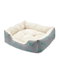 Small Teal Plush Pet Bed