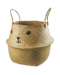 Smiley Bunny Seagrass Storage Basket