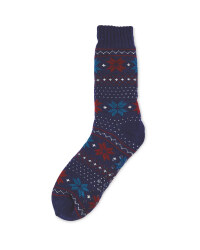 Snowflake Fleece Slipper Socks