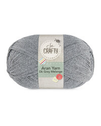 So Crafty Aran Yarn - Dark Grey