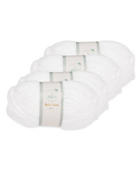 So Crafty White Baby Yarn 4 Pack