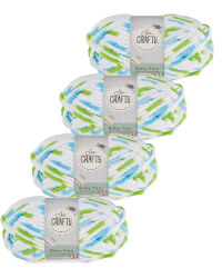 So Crafty Dotty Baby Yarn 4-Pack - Blue/Green
