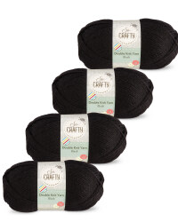 So Crafty Double Yarn 4-Pack - Black