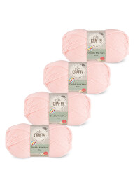 So Crafty Double Yarn 4-Pack - Pink