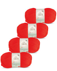 So Crafty Double Yarn 4-Pack - Red