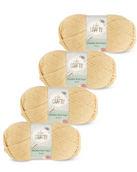 So Crafty Double Yarn 4-Pack - Sand