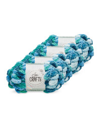 So Crafty Pom Pom Ocean Yarn 4-Pack