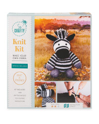 So Crafty Zebra Knitting/Crochet Kit