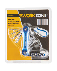 Workzone Socket Screwdriver Set - Blue