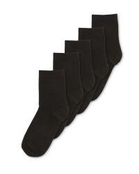 Black Organic Cotton Socks 5 Pack