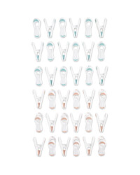 Soft Grip White Clothes Pegs
