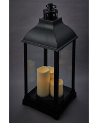 Solar Trio Candle Lanterns - Black