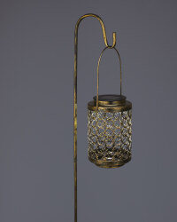 Solar Metal Coach Lights 2 Pack - Gold