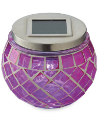 Solar Mosaic Lantern - Pink
