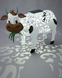 Garden Bright Cow Solar Silhouette
