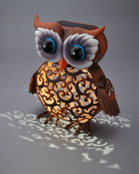 Garden Bright Owl Solar Silhouette