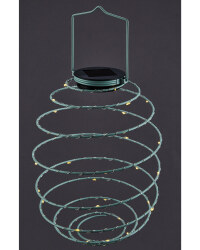 Teal Solar Spiral Light