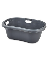 Solid Wall Laundry Basket Dark Grey