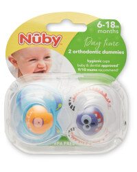 Nuby 6-18 Months Faces Soothers