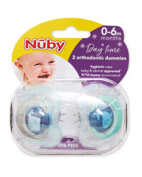 Nuby Whale Day Soothers 0-6 Months