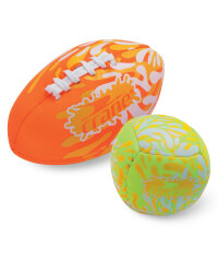 Splashball and 6" Football Set - Orange / Green