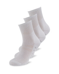 Sports Ankle Socks 3 Pack - White/Grey