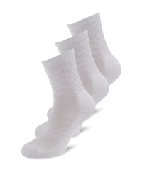 Sports Crew Socks 3 Pack - White