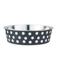 Spotty Pet Collection Bowl - Black
