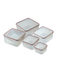 Square Clip-Lid Storage Containers - Masala