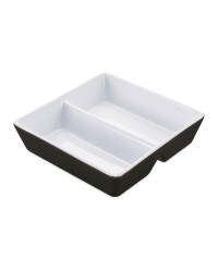 Square Divided Serving Dish - Grey
