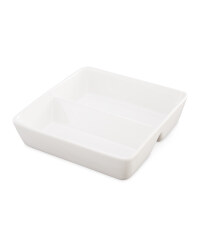 Crofton Square Divided Serving Dish - White
