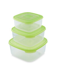 Square Food Storage Containers - Green