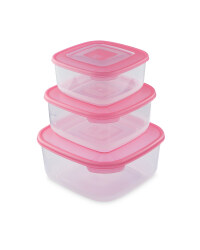 Square Food Storage Containers - Magenta