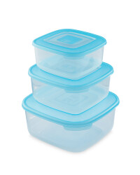 Square Food Storage Containers - Turquoise