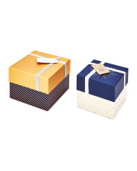 Square Navy Gift Box 2 Pack