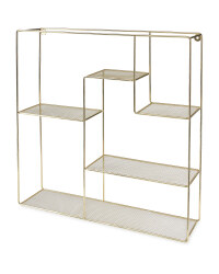 Kirkton House Square Wire Shelf - Gold