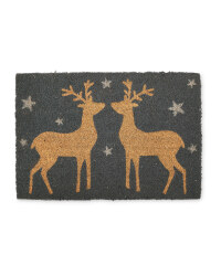 Stag Christmas Coir Mat