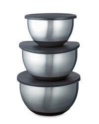 Stainless Steel Mixing Bowl Set - Black