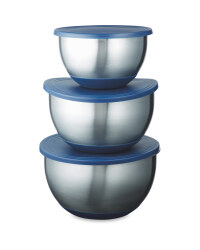 Stainless Steel Mixing Bowl Set - Blue