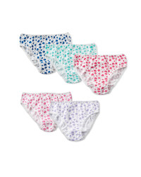 Girls' Patterned Briefs 5 Pack