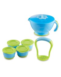 Nuby Steam n' Mash & Freezer Pots - Blue/Green