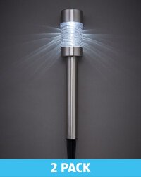 Steel Solar Bollard Light 2 Pack