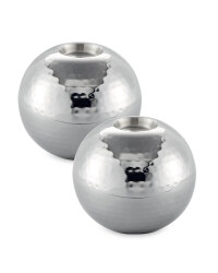 Steel Tea Light Holders 2-Pack