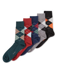 Men's Check Cotton Rich Socks
