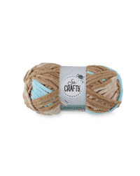 Stripe Baby Yarn - Blue, Cream & Brown